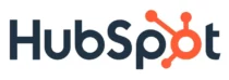 a logo for HubSpot is shown on a white background